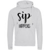 Cross neck hoodie Thumbnail